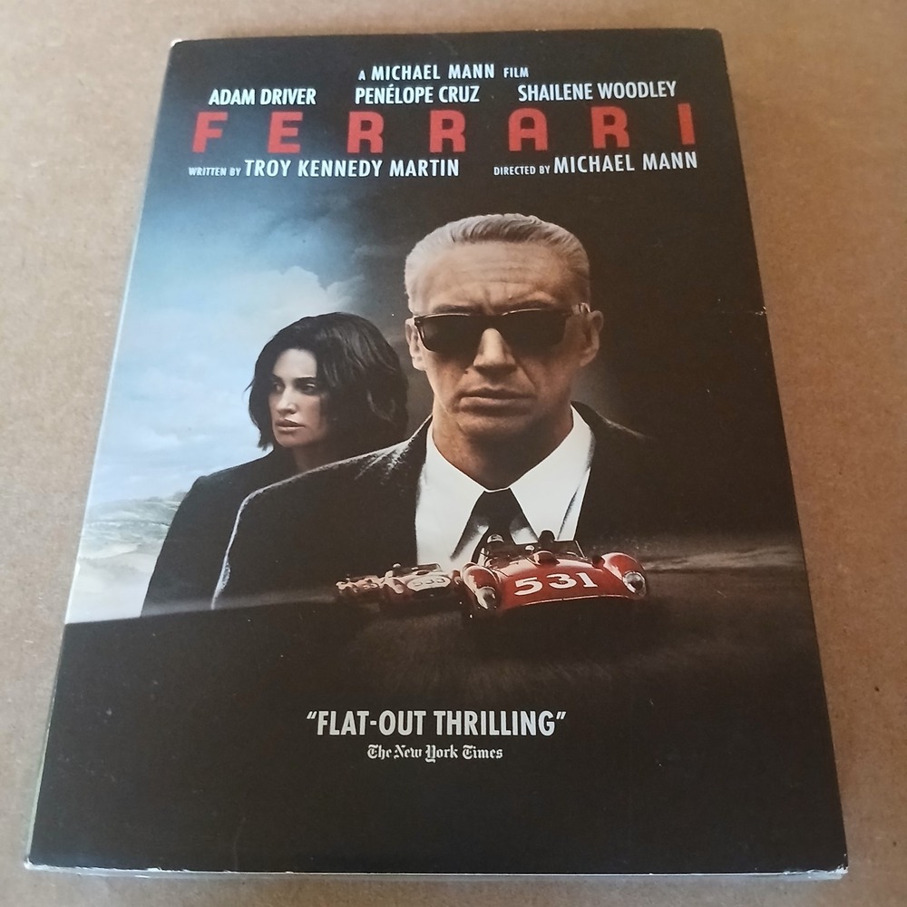 NEW! Ferrari (DVD, 2024) Sealed Adam Driver A Michael Mann Film Best Car Movie